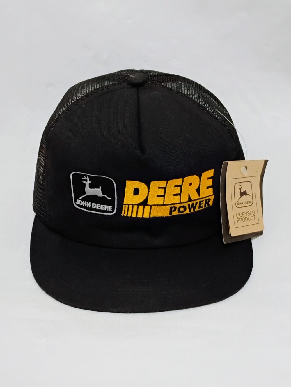 Vintage John Deere Embroidered Deere Power Trucker Mesh Snapback Cap NWT